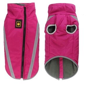 DTREEL: Pink Dog Winter Jacket Waterproof & Reflective: Size 3XL.